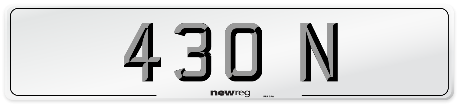 430 N Number Plate from New Reg